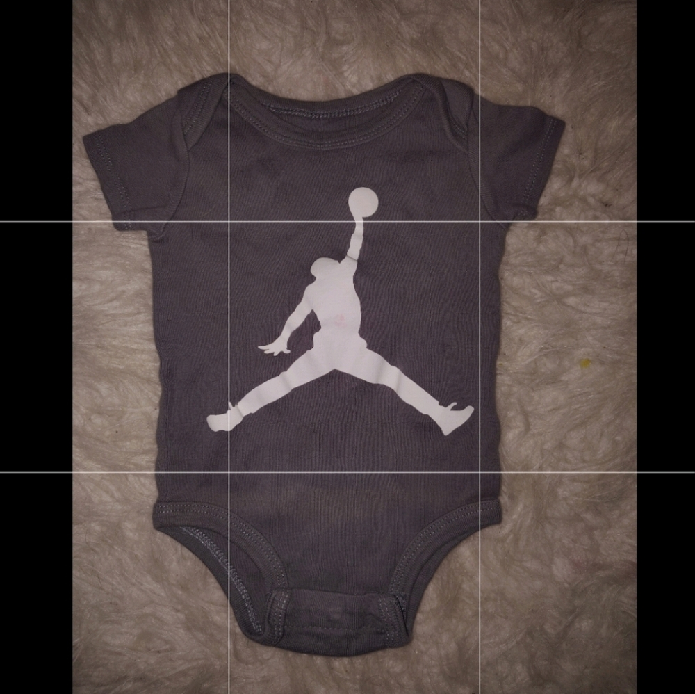 Jordan Charcoal Gray Kids Bodysuit